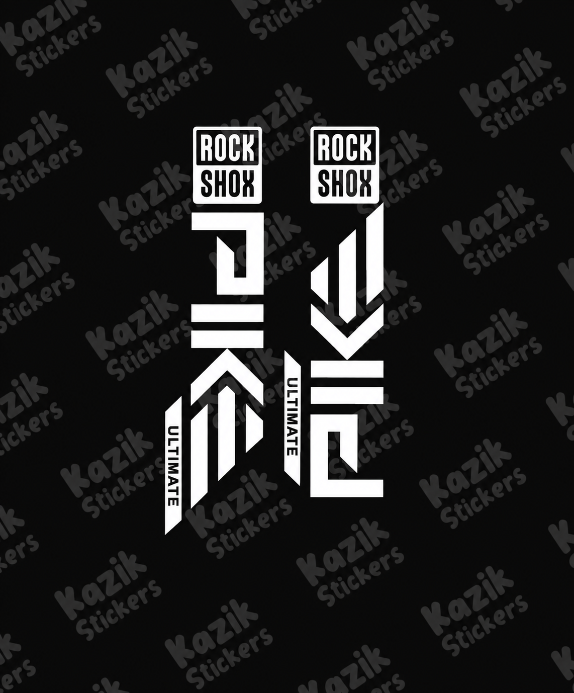 Naklejka na amortyzator Rock Shox Pike [nowa wersja bez tła]