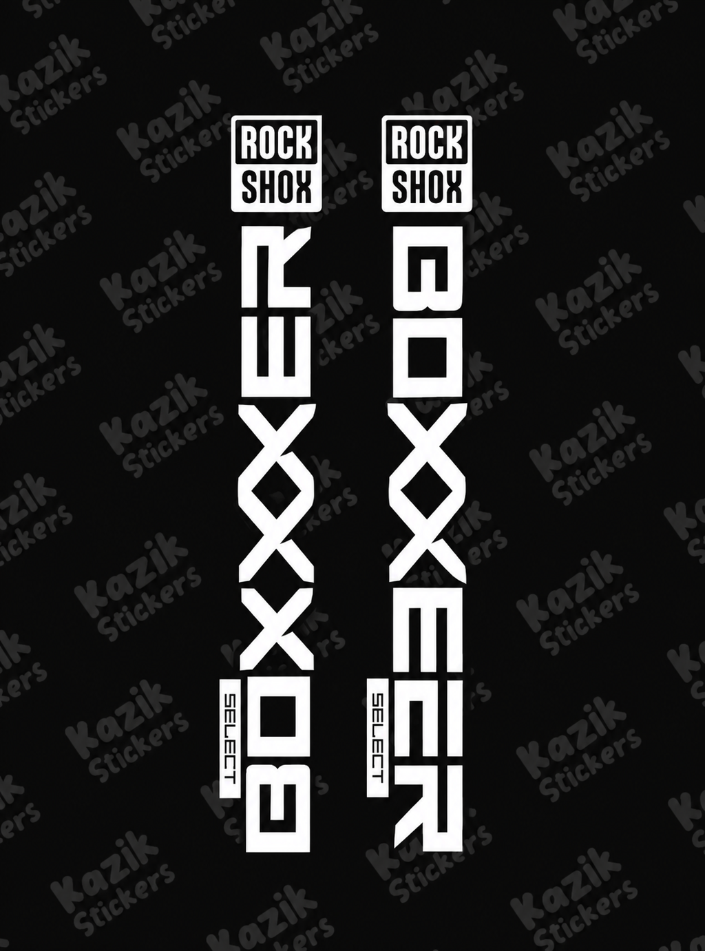 Naklejka na amortyzator Rock Shox Boxxer [nowa wersja bez tła]
