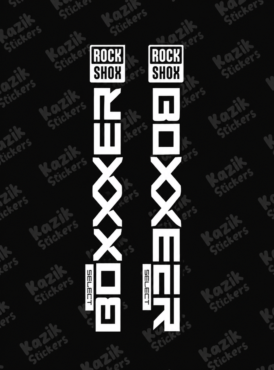 Naklejka na amortyzator Rock Shox Boxxer [nowa wersja bez tła]