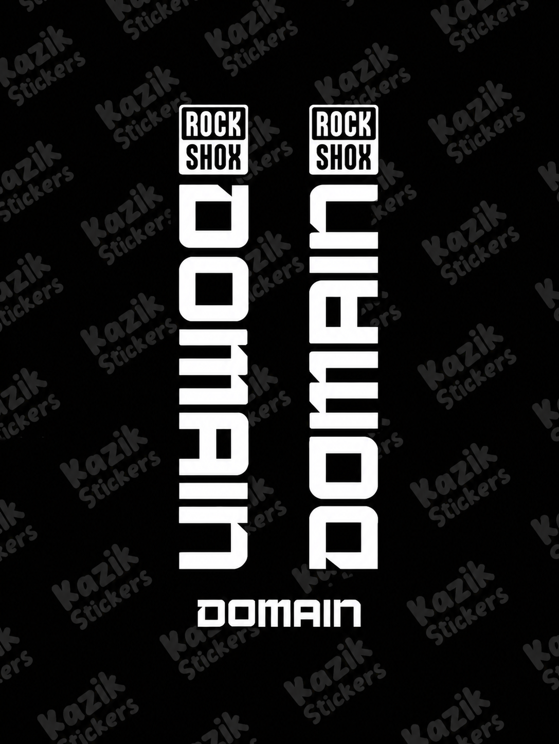 Naklejka na amortyzator Rock Shox Domain [bez tła]