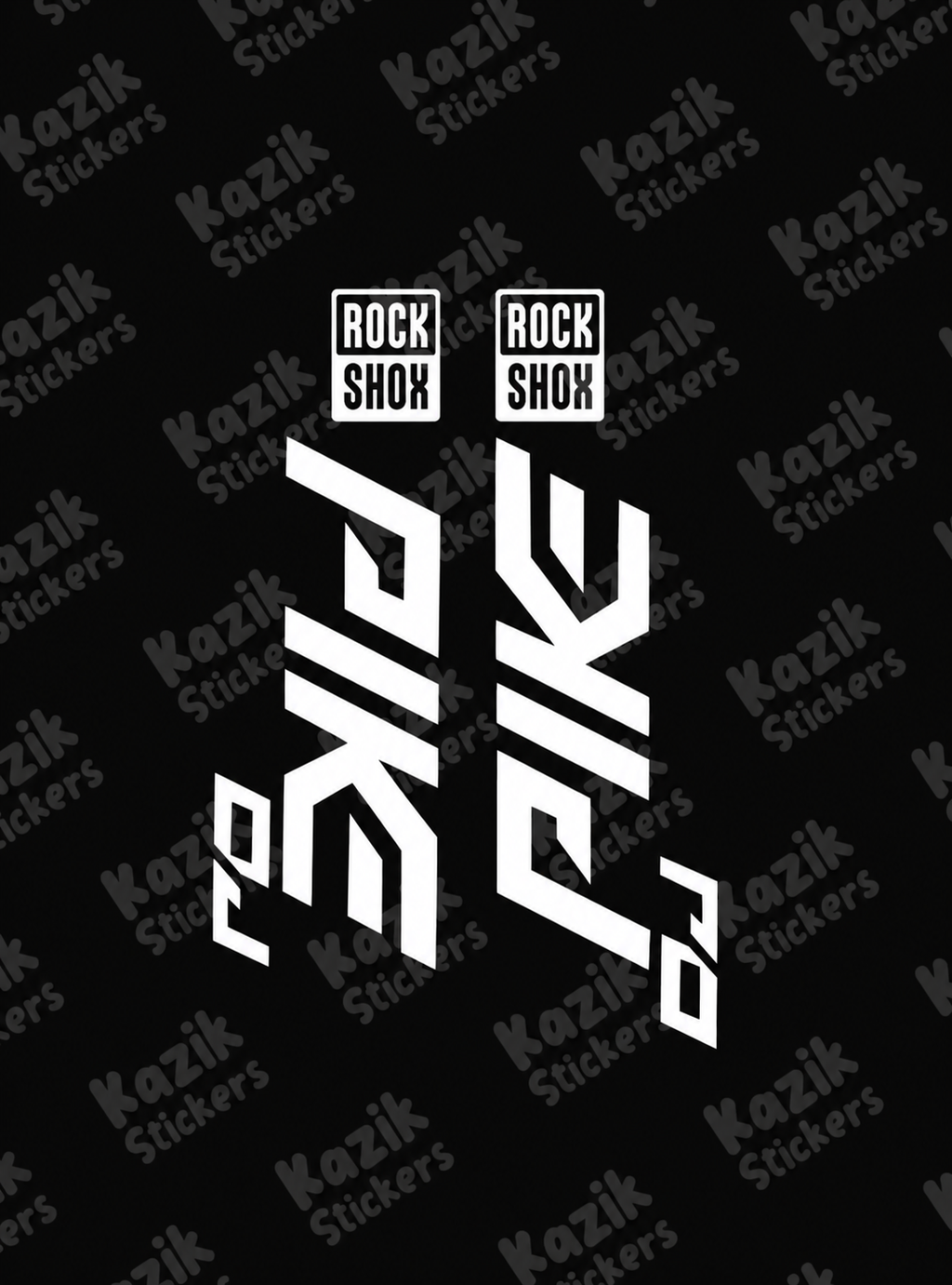 Naklejka na amortyzator Rock Shox Pike DJ [bez tła]