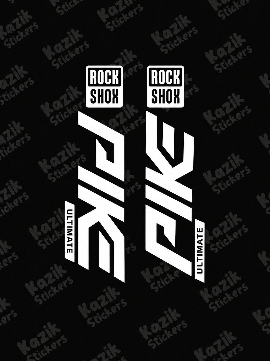 Naklejka na amortyzator Rock Shox Pike [bez tła]