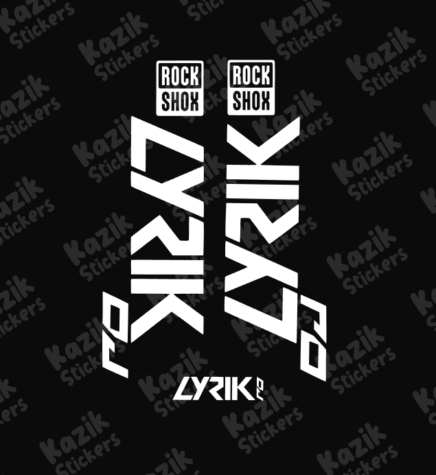 Naklejka na amortyzator Rock Shox Lyrik DJ [bez tła]